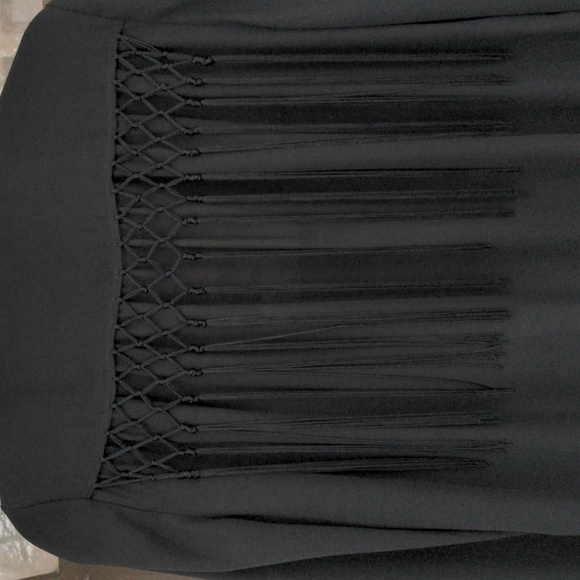 Chico's black semi sheer fringes kimono Size S - Picture 5 of 8